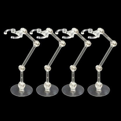 Clear Plastic Action Figure Display Stands (4 Pack) by HitMyNeed