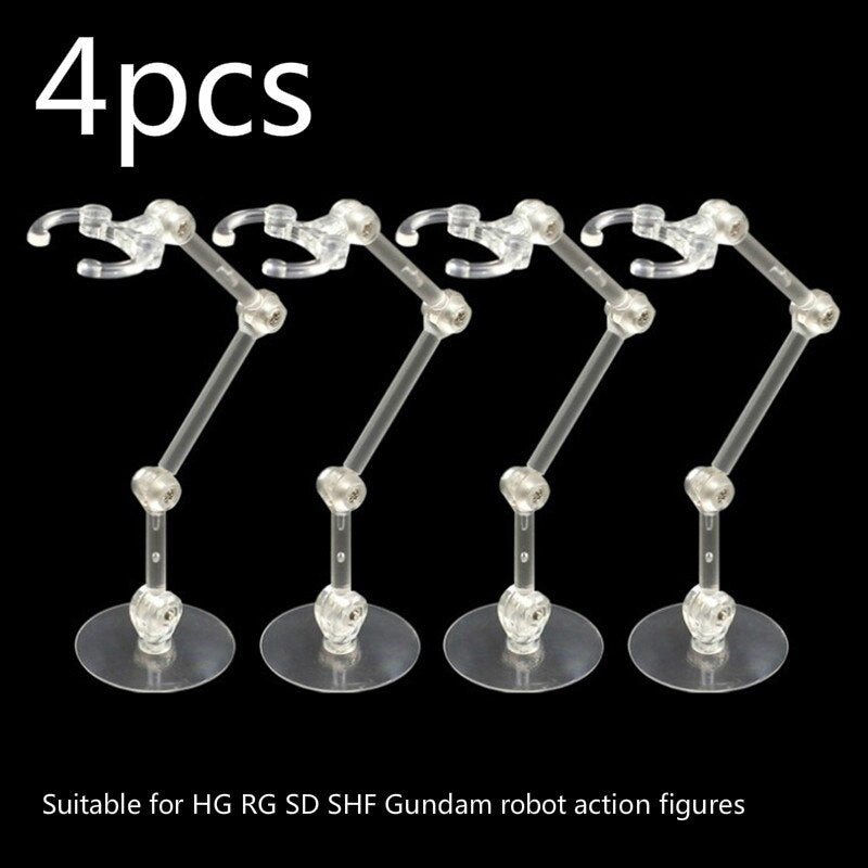 Clear Plastic Action Figure Display Stands (4 Pack) by HitMyNeed