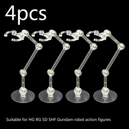 Clear Plastic Action Figure Display Stands (4 Pack) by HitMyNeed