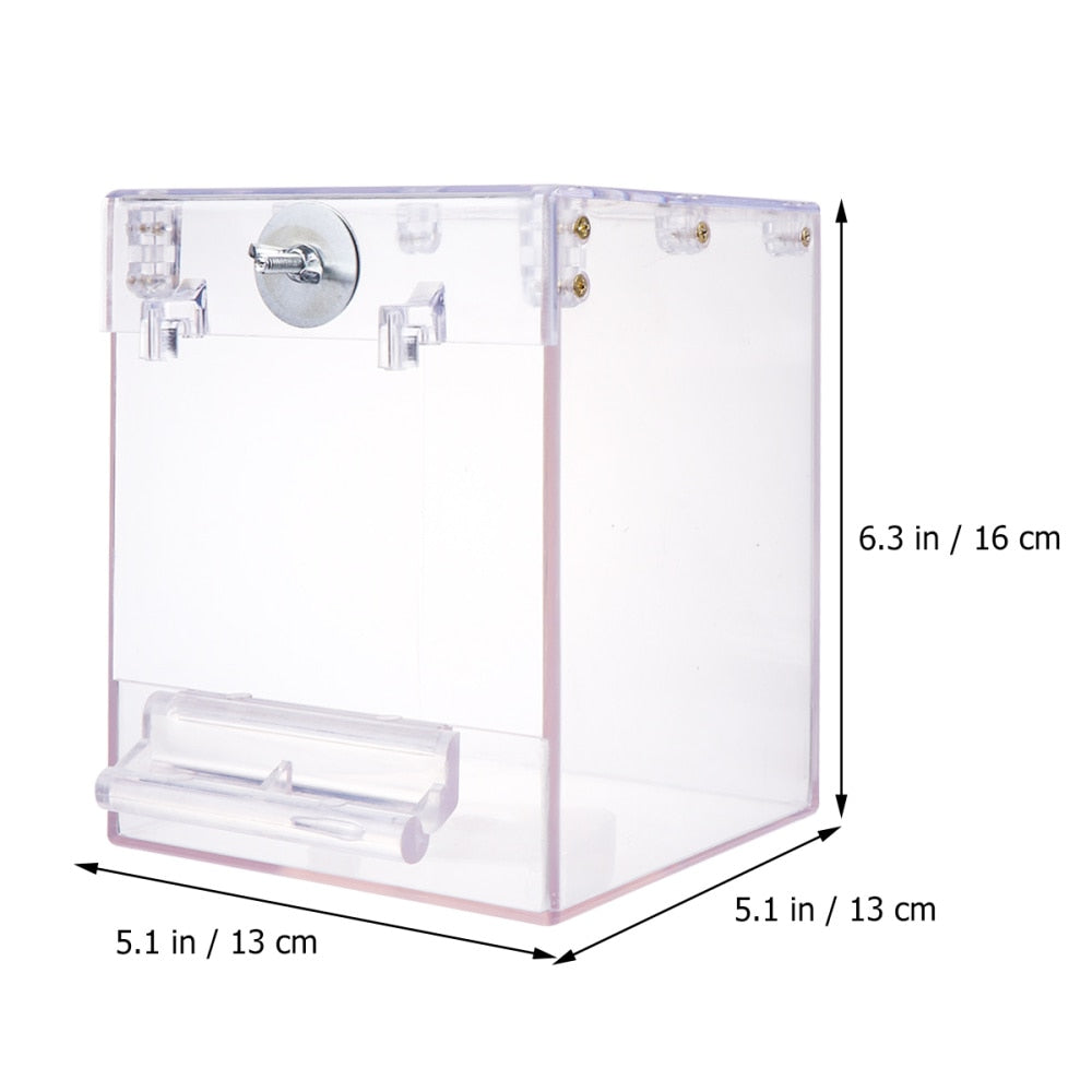 Clear Plastic Bird Bath for Cage Front Doors by HitMyNeed