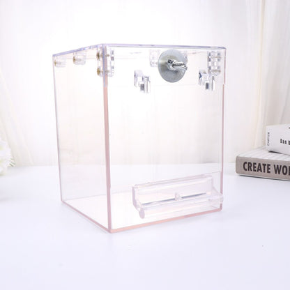 Clear Plastic Bird Bath for Cage Front Doors by HitMyNeed