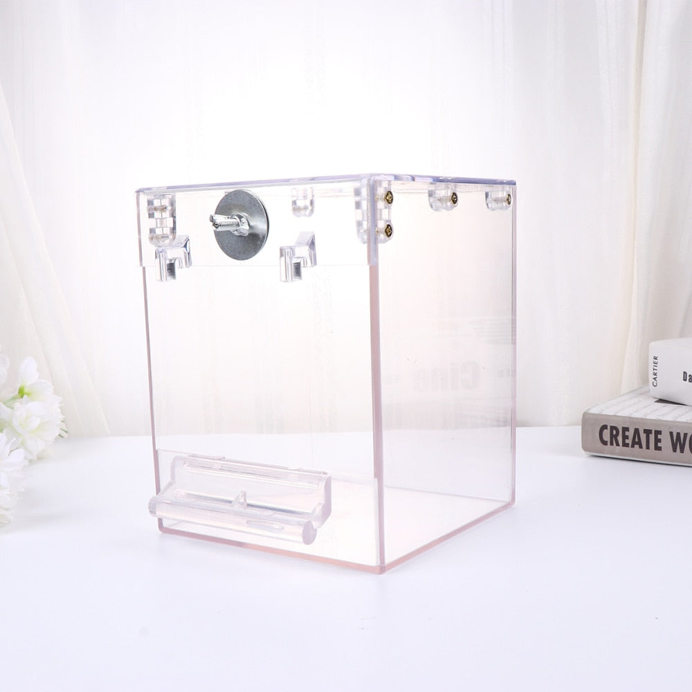 Clear Plastic Bird Bath for Cage Front Doors by HitMyNeed