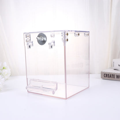 Clear Plastic Bird Bath for Cage Front Doors by HitMyNeed