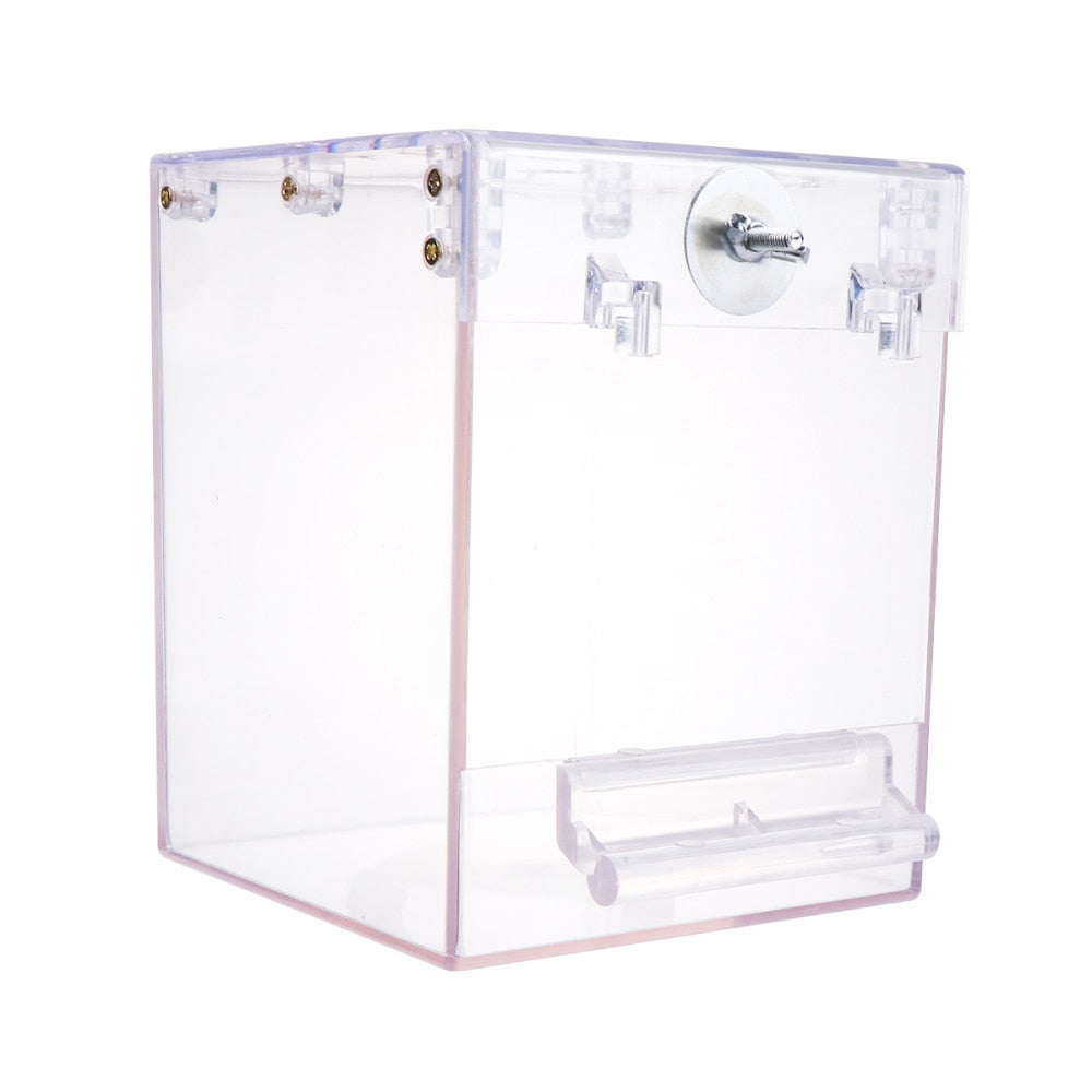 Clear Plastic Bird Bath for Cage Front Doors by HitMyNeed