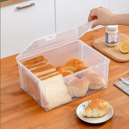 Clear Plastic Bread Storage Container with Lid by HitMyNeed