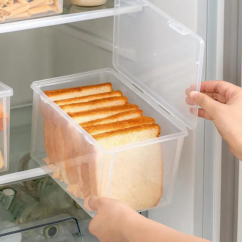 Clear Plastic Bread Storage Container with Lid by HitMyNeed