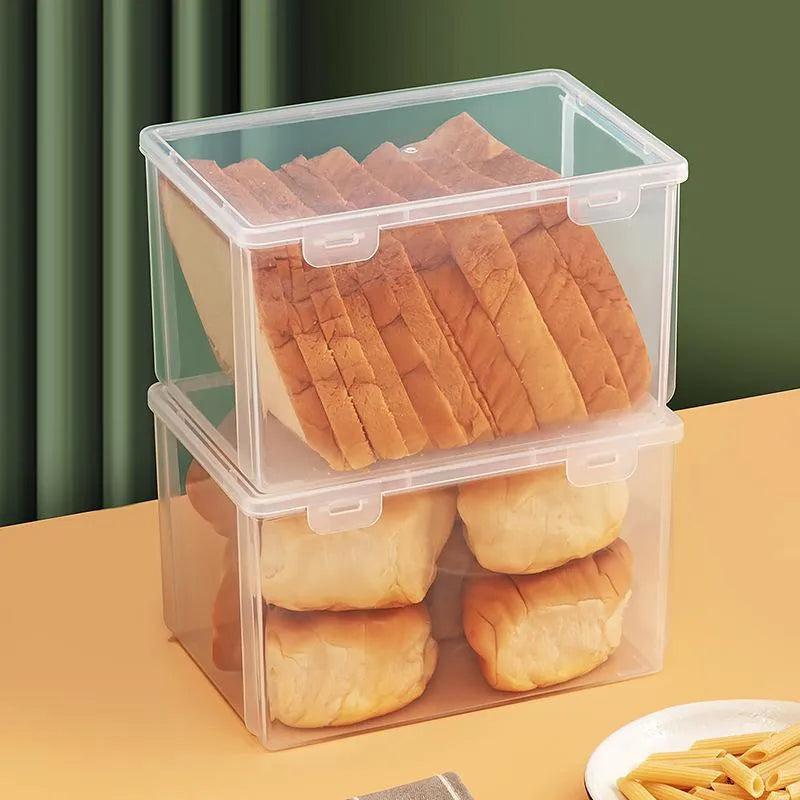 Clear Plastic Bread Storage Container with Lid by HitMyNeed