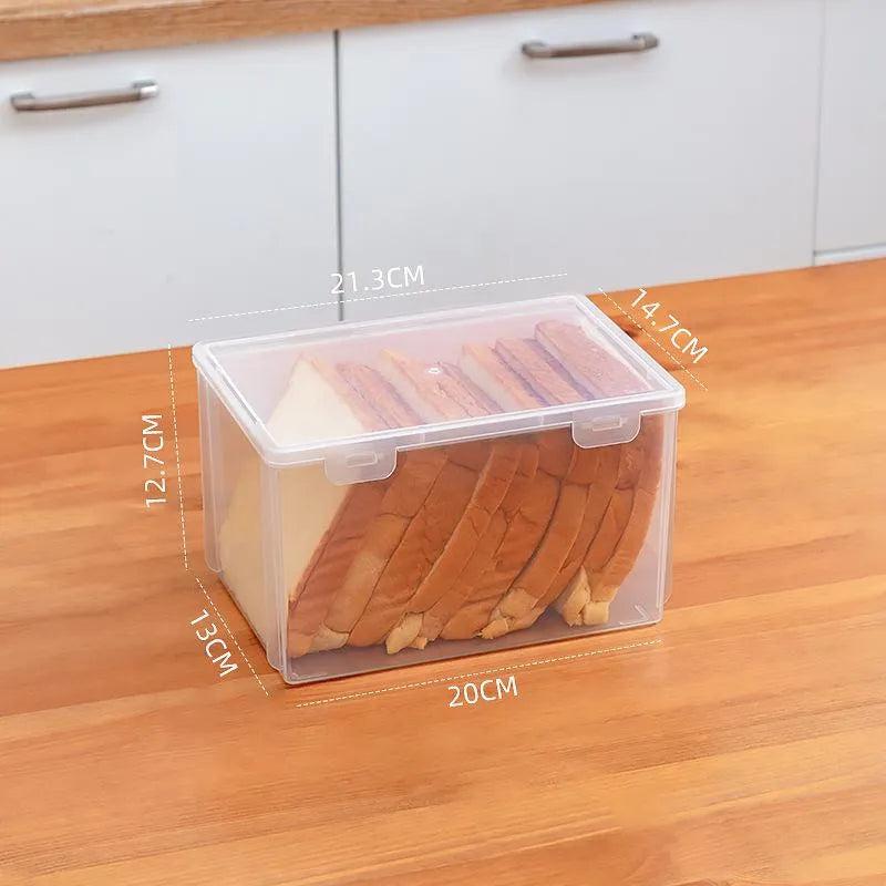 Clear Plastic Bread Storage Container with Lid by HitMyNeed