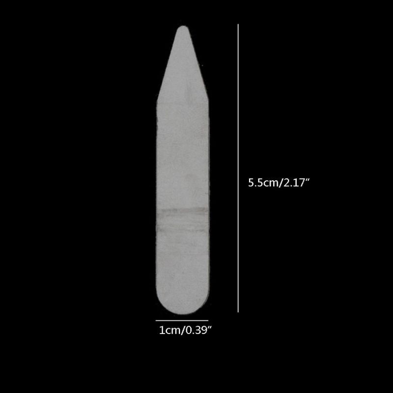 Clear Plastic Collar Stays, 55mm (Pack of 200) by HitMyNeed