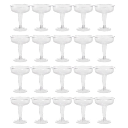 Clear Plastic Disposable Champagne Flutes 20 Pack by HitMyNeed