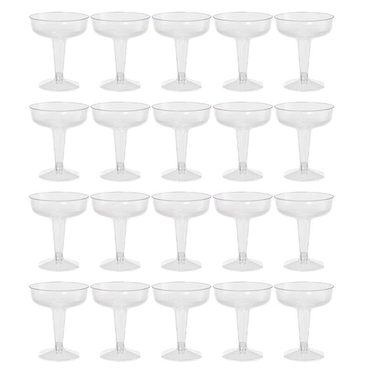 Clear Plastic Disposable Champagne Flutes 20 Pack by HitMyNeed
