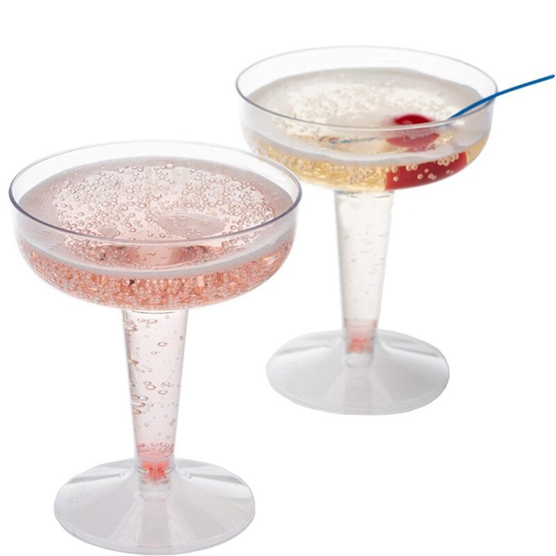 Clear Plastic Disposable Champagne Flutes 20 Pack by HitMyNeed