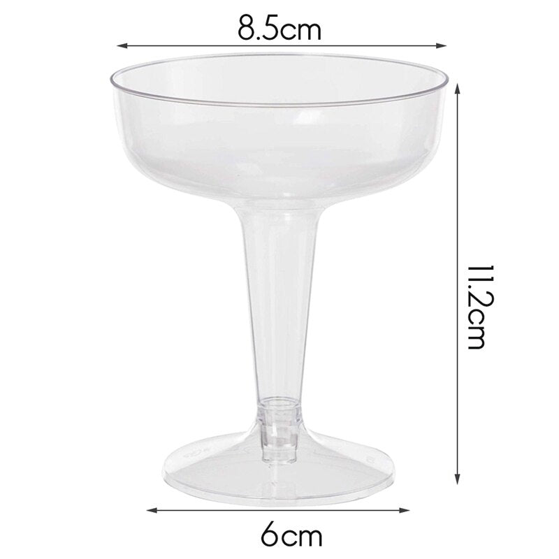 Clear Plastic Disposable Champagne Flutes 20 Pack by HitMyNeed