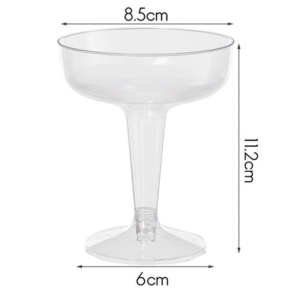 Clear Plastic Disposable Champagne Flutes 20 Pack by HitMyNeed