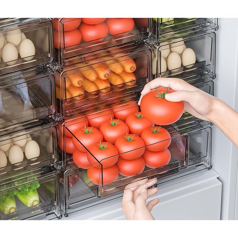 Clear Plastic Fridge Drawer Divider Organizer large by HitMyNeed