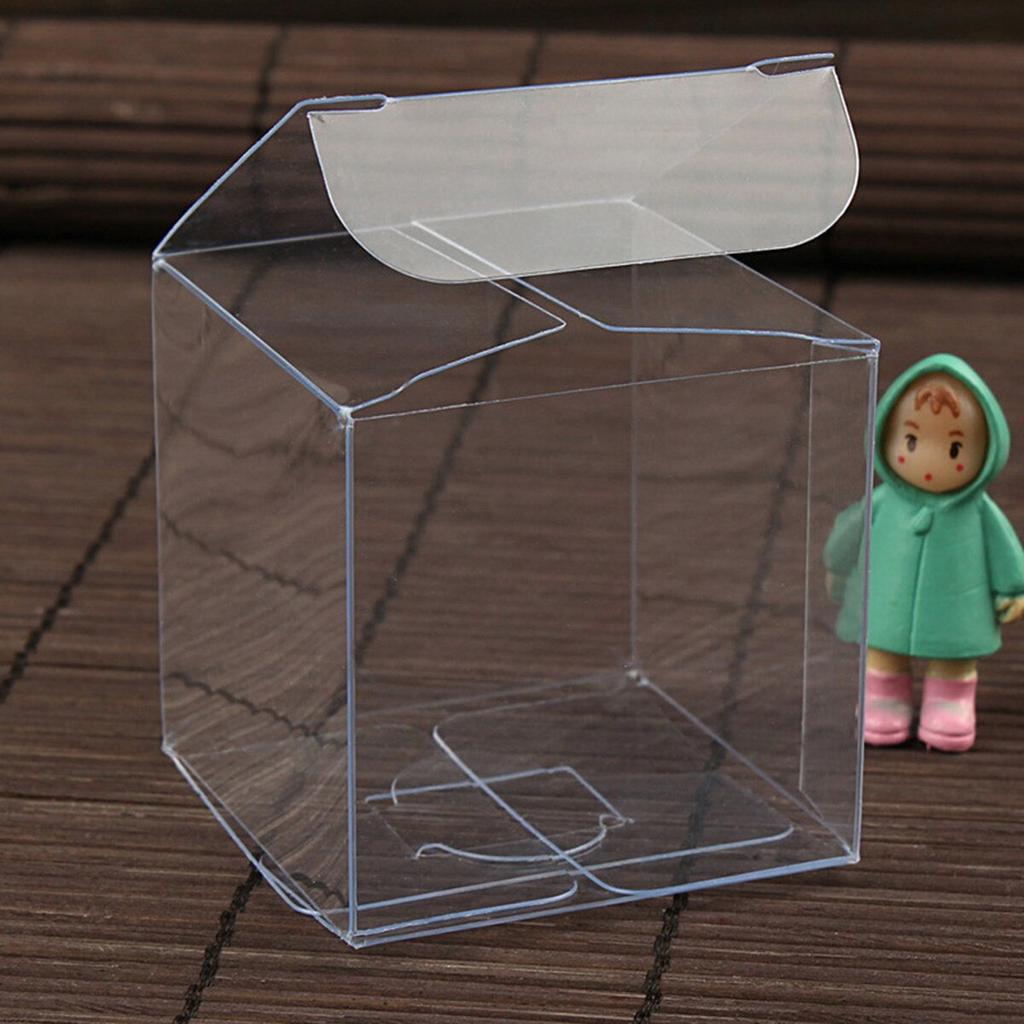 Clear Plastic Gift Boxes 5cm (Pack of 50) by HitMyNeed