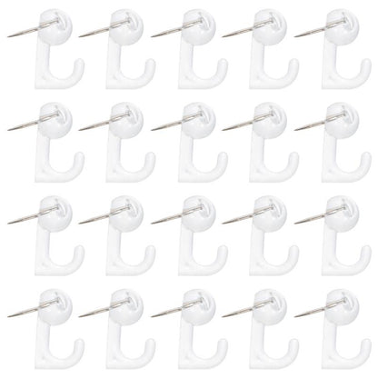 Clear Plastic Push Pin Hooks for Corkboards (50 Pack) transparent by HitMyNeed
