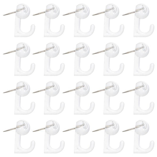 Clear Plastic Push Pin Hooks for Corkboards (50 Pack) transparent by HitMyNeed
