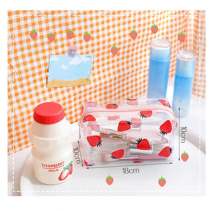 Clear PVC Toiletry & Pencil Bag 18 x 10 x 10 cm by HitMyNeed