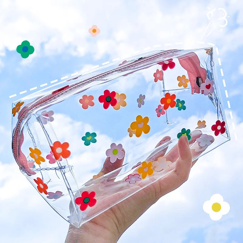 Clear PVC Toiletry & Pencil Bag 18 x 10 x 10 cm by HitMyNeed