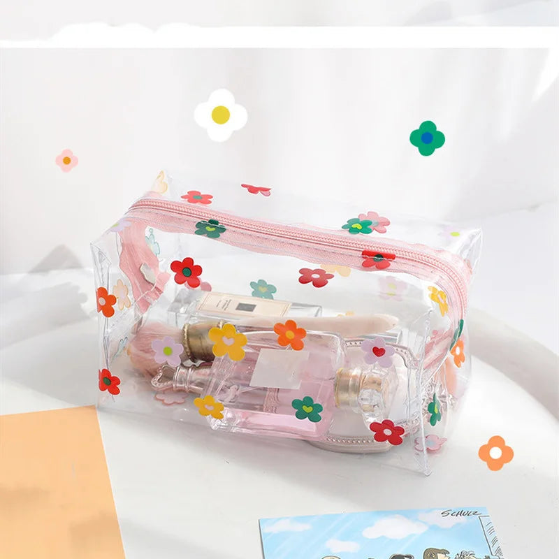Clear PVC Toiletry & Pencil Bag 18 x 10 x 10 cm by HitMyNeed
