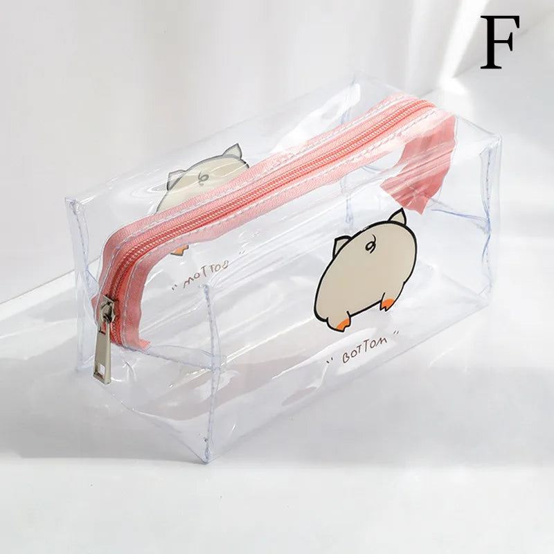 Clear PVC Toiletry & Pencil Bag 18 x 10 x 10 cm f by HitMyNeed