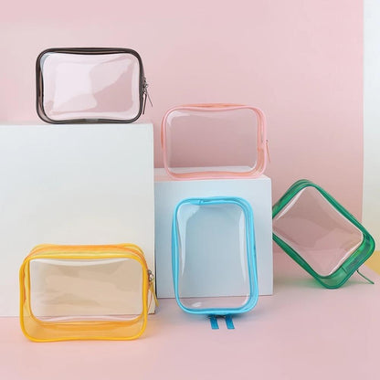 Clear PVC Zipper Travel Toiletry Bag by HitMyNeed
