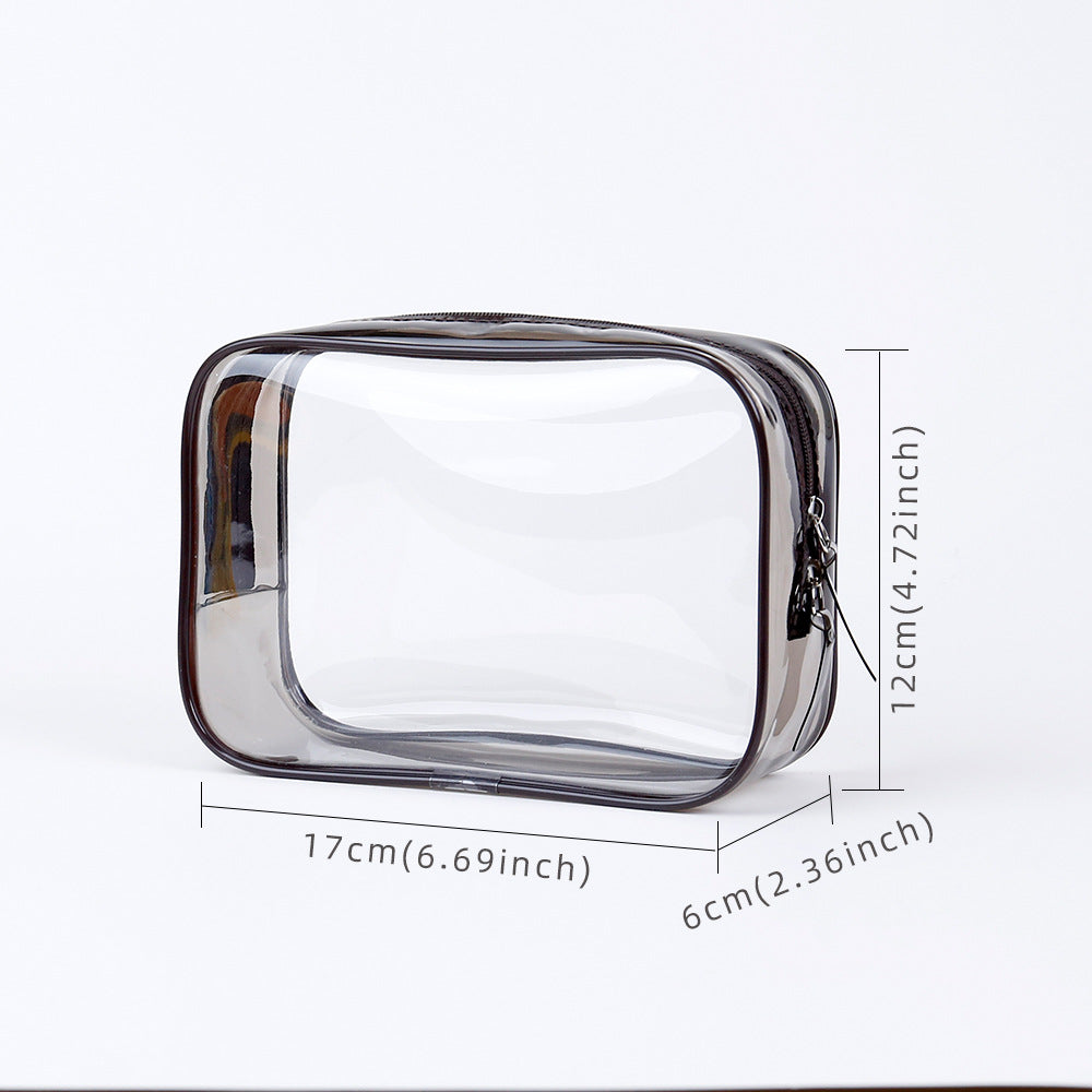 Clear PVC Zipper Travel Toiletry Bag by HitMyNeed