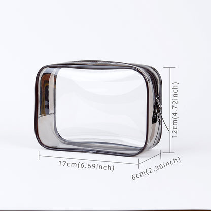 Clear PVC Zipper Travel Toiletry Bag by HitMyNeed