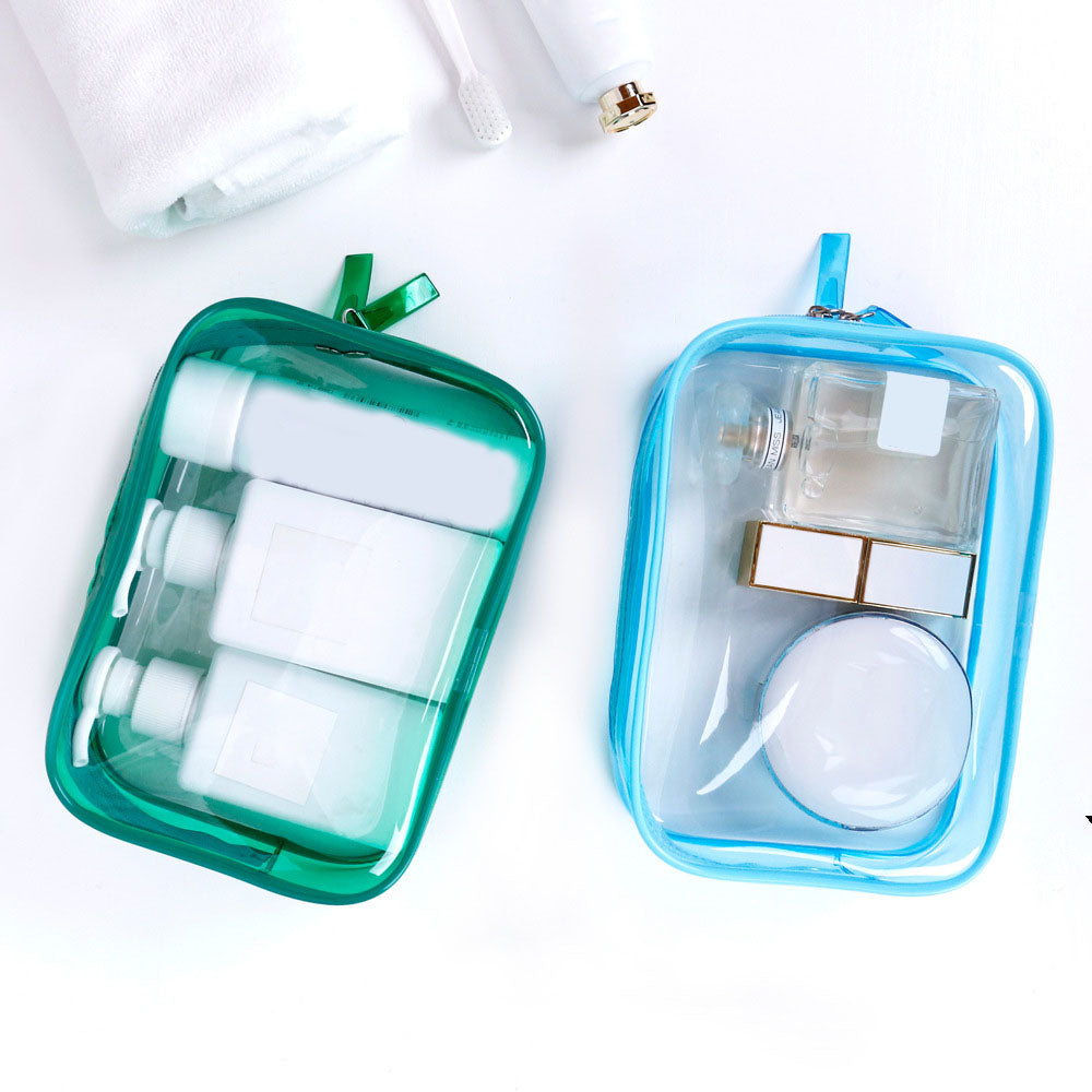 Clear PVC Zipper Travel Toiletry Bag by HitMyNeed