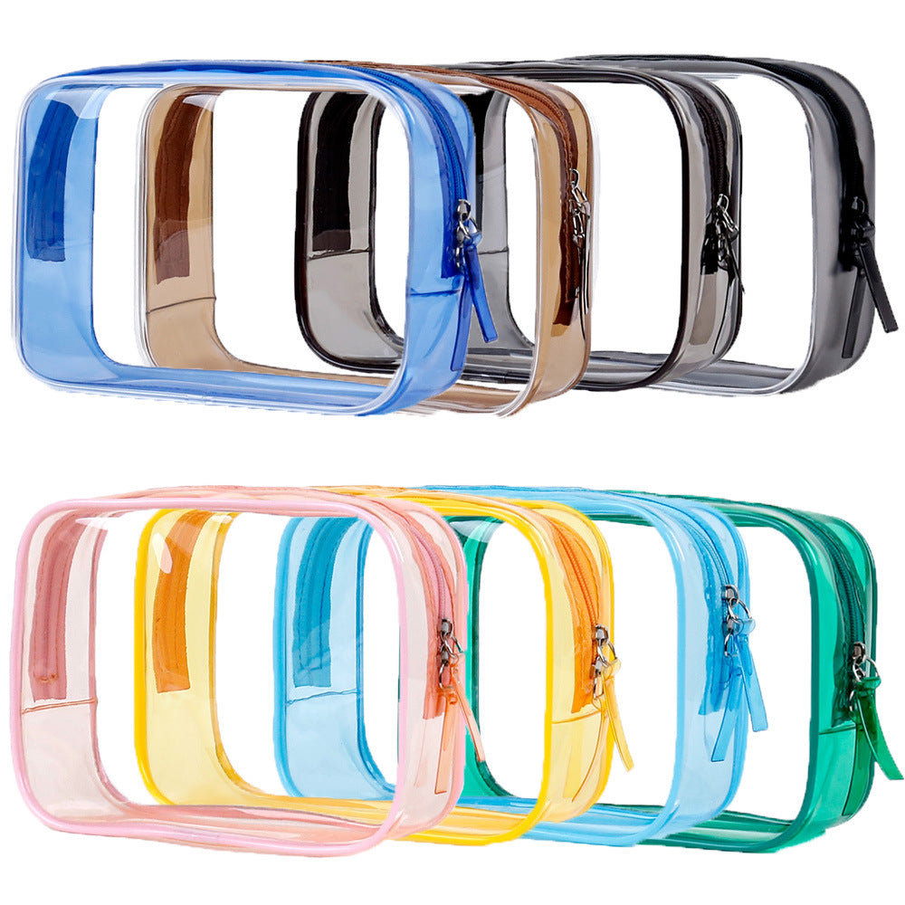 Clear PVC Zipper Travel Toiletry Bag by HitMyNeed