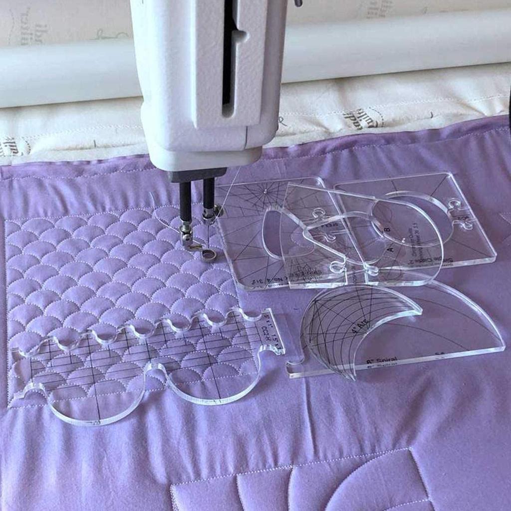 Clear Quilting Acrylic Template Set (6 Pieces) by HitMyNeed