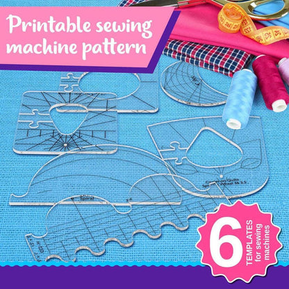 Clear Quilting Acrylic Template Set (6 Pieces) by HitMyNeed
