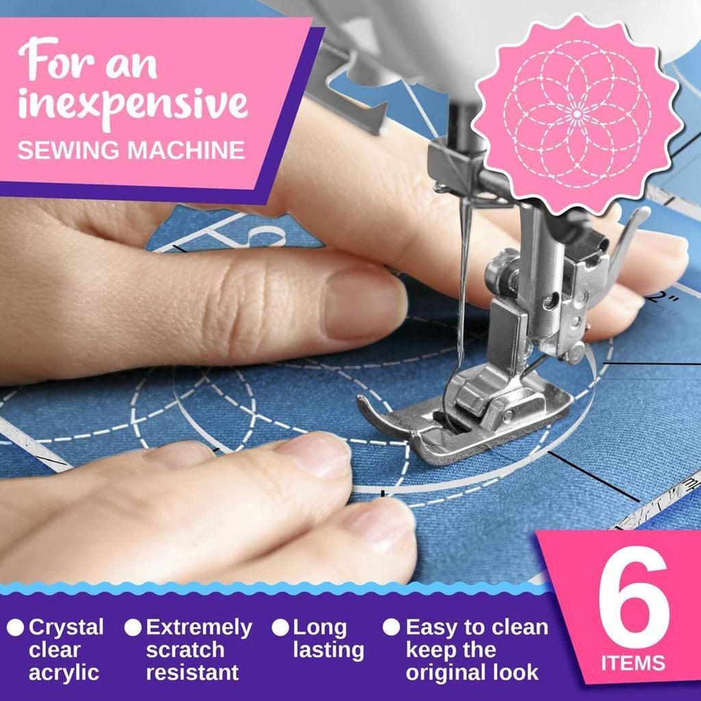 Clear Quilting Acrylic Template Set (6 Pieces) by HitMyNeed