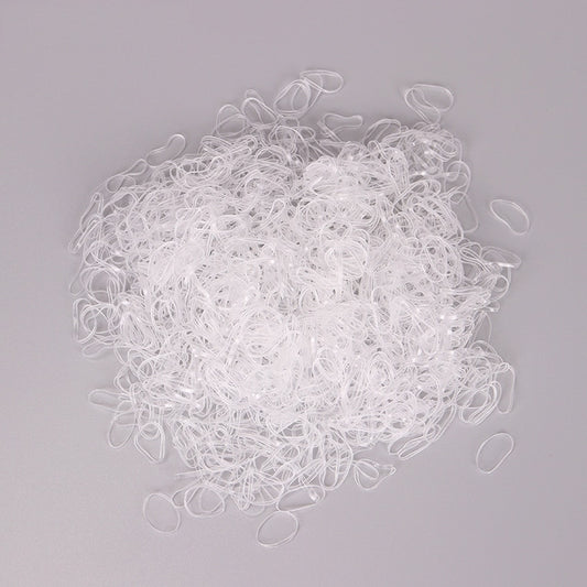 Clear Rubber Hair Bands Set (1000pcs) by HitMyNeed