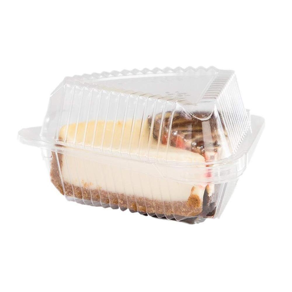 Clear Single Slice Cake Containers 100 Pack by HitMyNeed