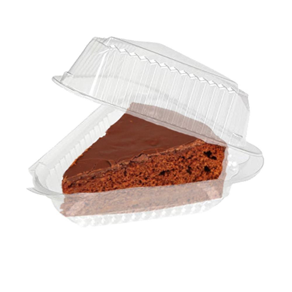 Clear Single Slice Cake Containers 100 Pack by HitMyNeed