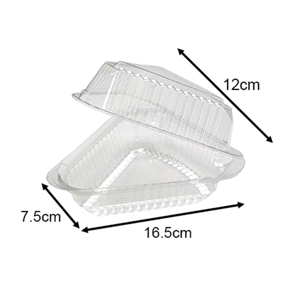 Clear Single Slice Cake Containers 100 Pack by HitMyNeed