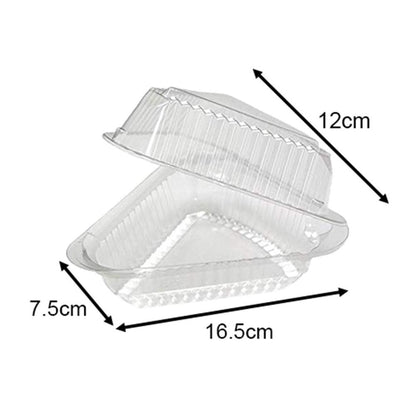 Clear Single Slice Cake Containers 100 Pack by HitMyNeed