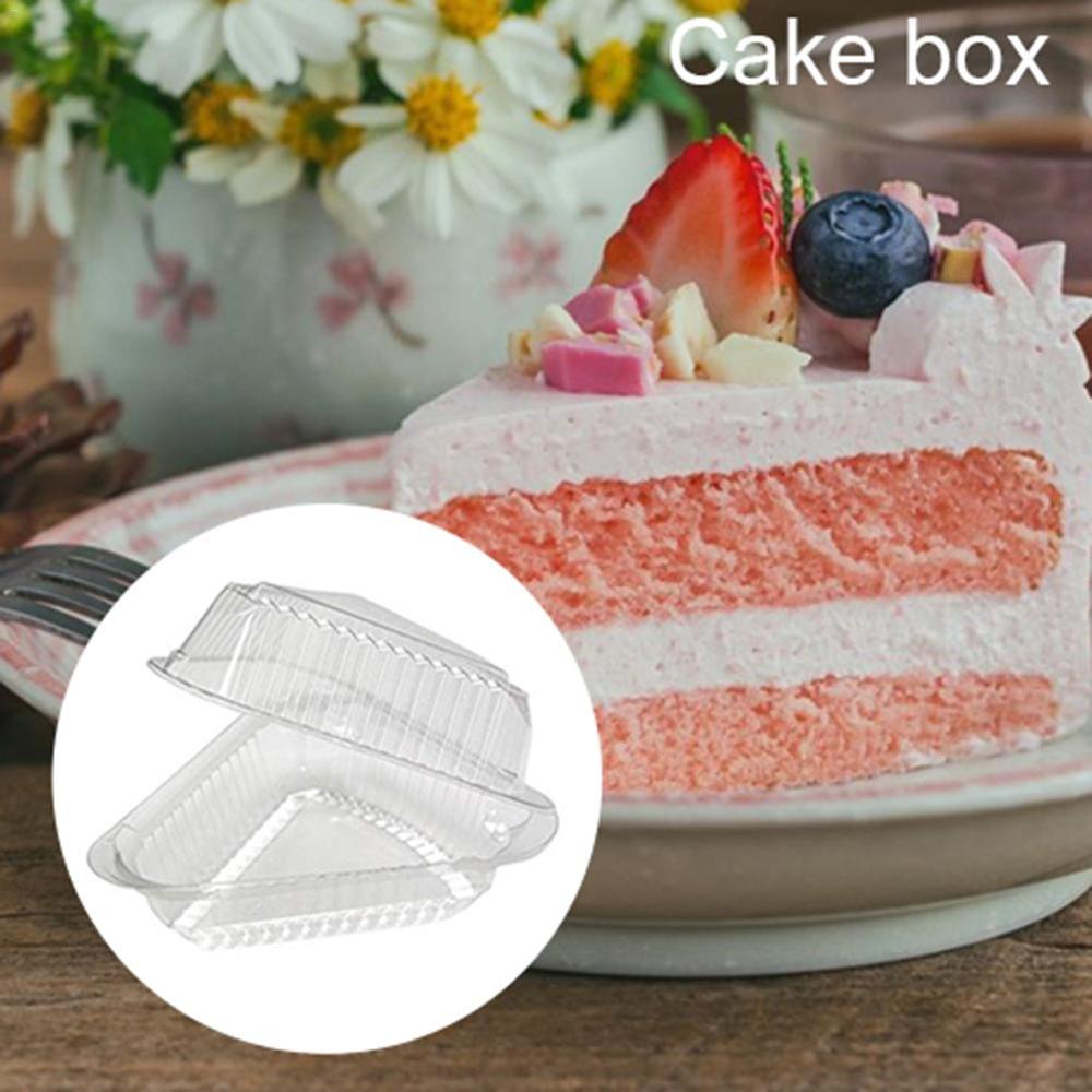 Clear Single Slice Cake Containers 100 Pack by HitMyNeed