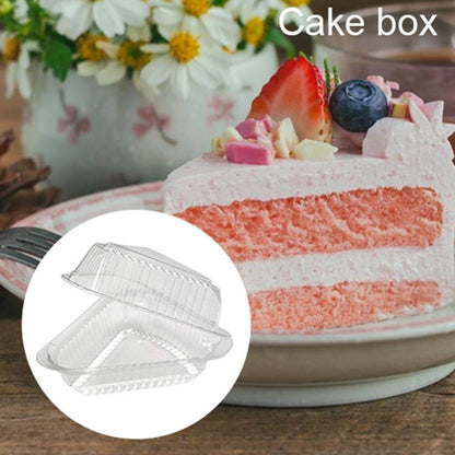 Clear Single Slice Cake Containers 100 Pack by HitMyNeed