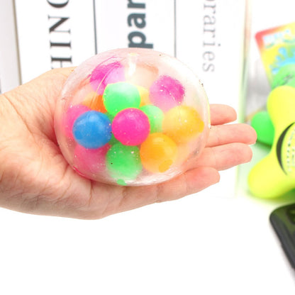 Clear Squishy Fidget Stress Ball Toy by HitMyNeed