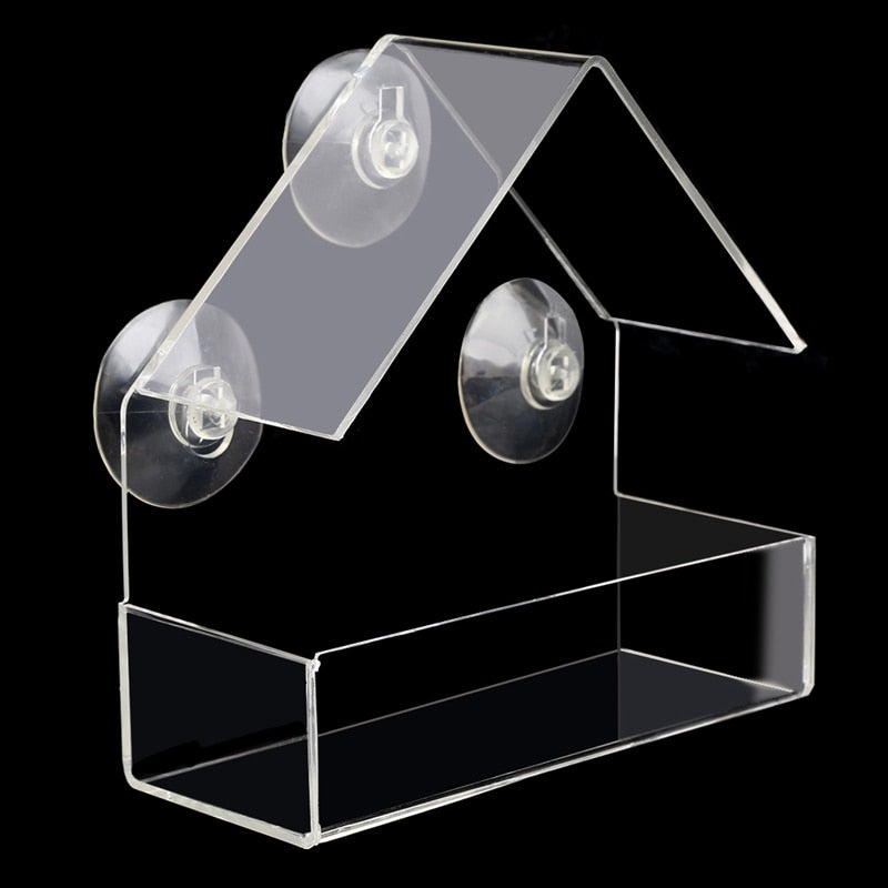 Clear Window Mounted Bird Feeder with Suction Cups by HitMyNeed