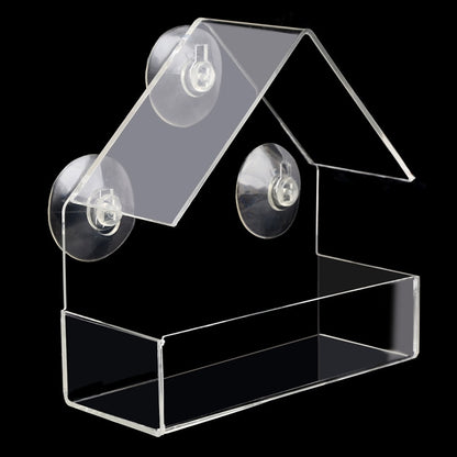 Clear Window Mounted Bird Feeder with Suction Cups by HitMyNeed