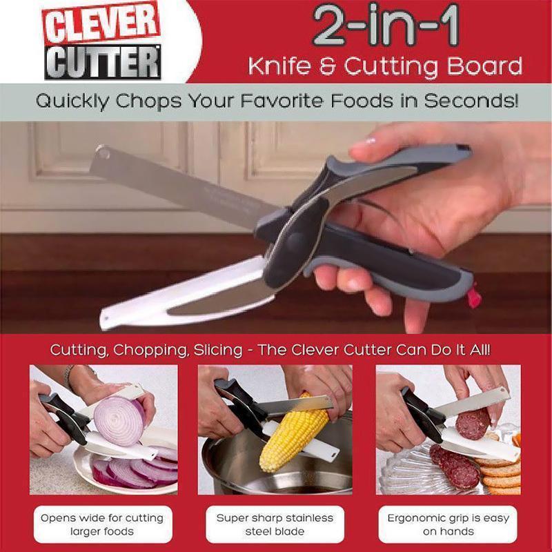 Clever Cutter 2-in-1 Knife and Cutting Board Scissors by HitMyNeed