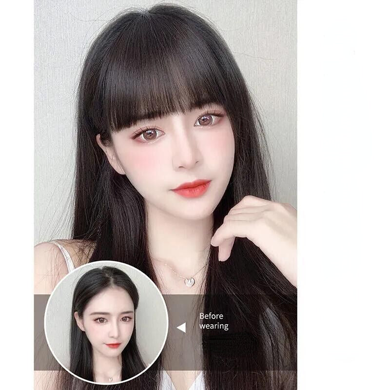 Clip-In Fake Air Bangs Synthetic Fringe Hairpiece by HitMyNeed