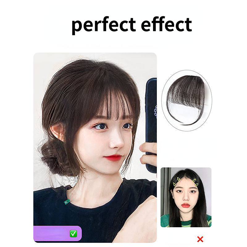 Clip-In Fake Air Bangs Synthetic Fringe Hairpiece by HitMyNeed