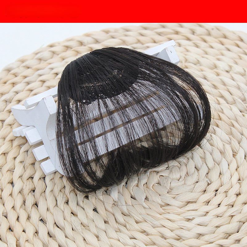 Clip-In Fake Air Bangs Synthetic Fringe Hairpiece black-brown-200006155 by HitMyNeed