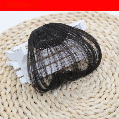 Clip-In Fake Air Bangs Synthetic Fringe Hairpiece black-brown-200006155 by HitMyNeed
