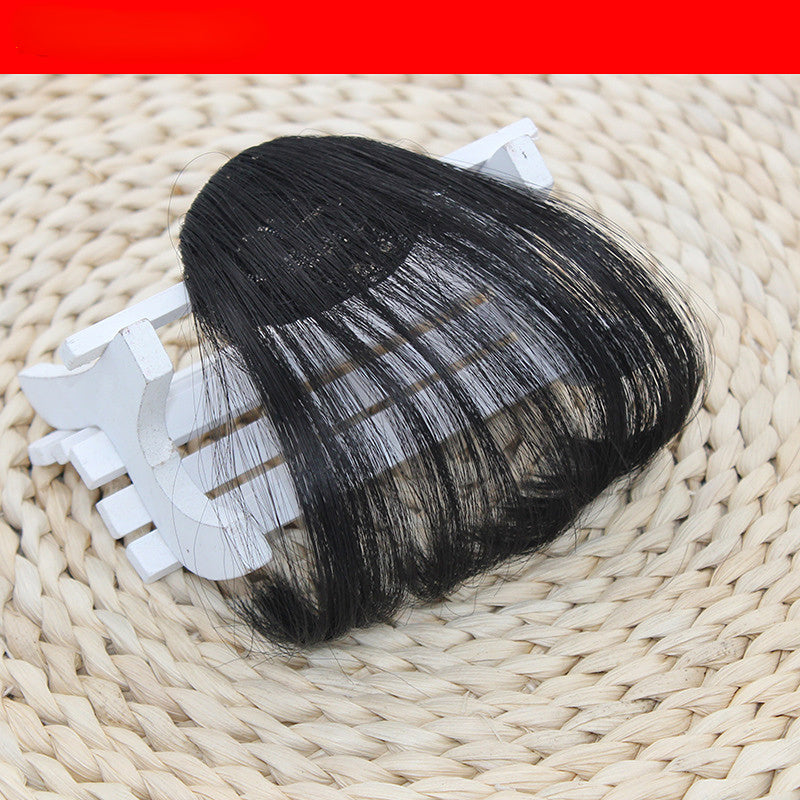 Clip-In Fake Air Bangs Synthetic Fringe Hairpiece natural-black-200004889 by HitMyNeed